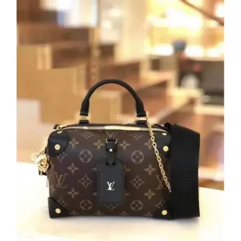 LV M45571 Louis Vuitton Petite Malle Souple Bag Monogram Black