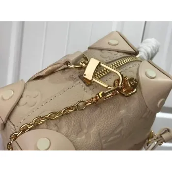 LV M45394 Louis Vuitton Petite Malle Souple Bag M45393 Leather Cream