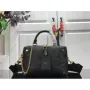 LV M45393 Louis Vuitton Petite Malle Souple Bag M45394 Leather Black