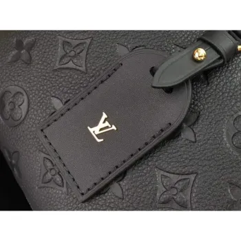 LV M45393 Louis Vuitton Petite Malle Souple Bag M45394 Leather Black