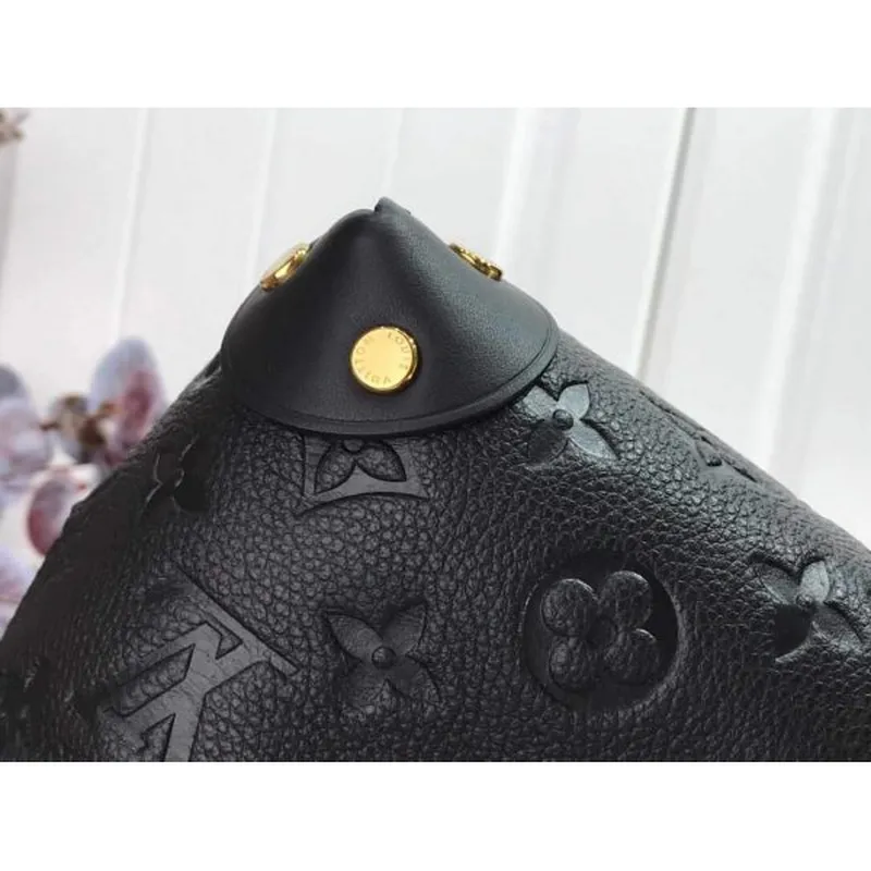 LV M45393 Louis Vuitton Petite Malle Souple Bag M45394 Leather Black