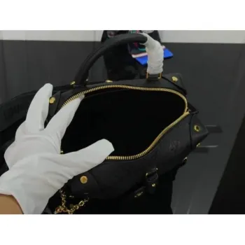 LV M45393 Louis Vuitton Petite Malle Souple Bag M45394 Leather Black