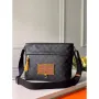 LV M45217 Louis Vuitton Gaston Labels Besace Zippee Medium Messenger Bag Black
