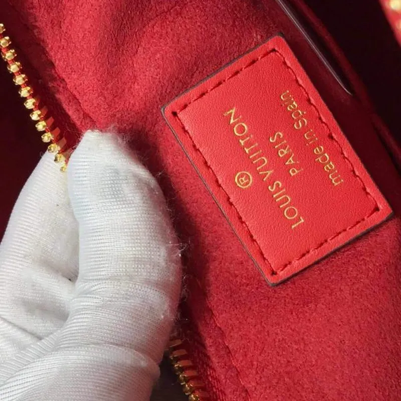 LV M44898 Louis Vuitton Soufflot MM Bag M44817 Monogram Canvas Red