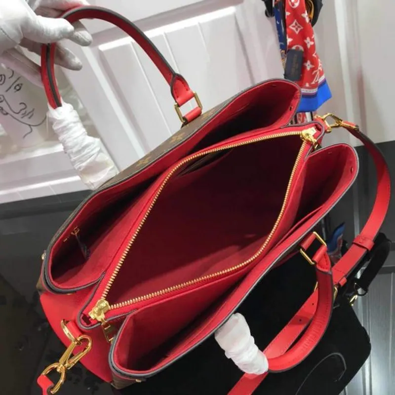 LV M44898 Louis Vuitton Soufflot MM Bag M44817 Monogram Canvas Red