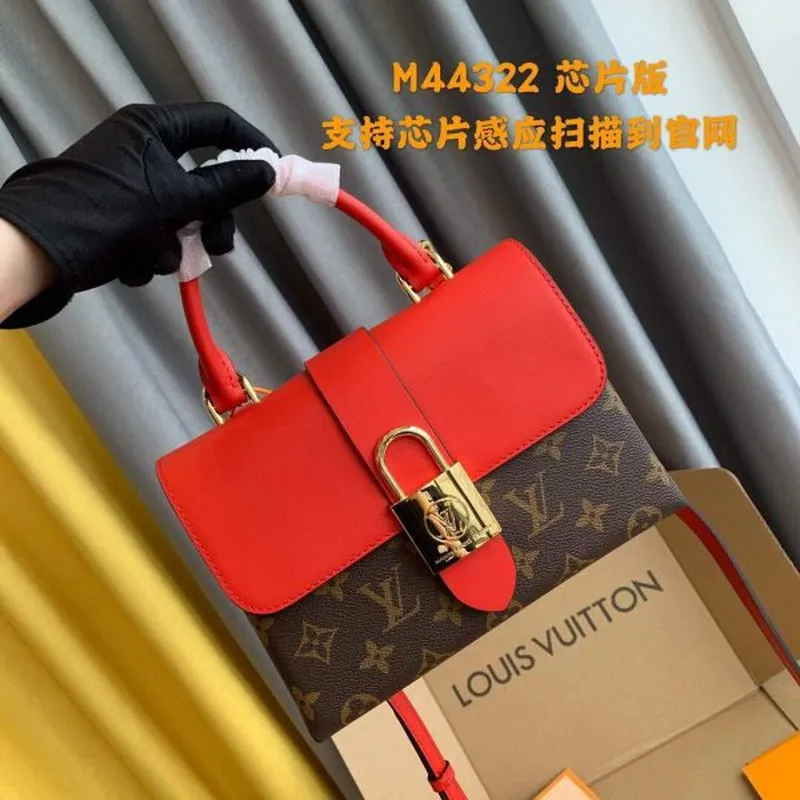 LV M44322 Louis Vuitton Locky BB Monogram Red M44321 Bag