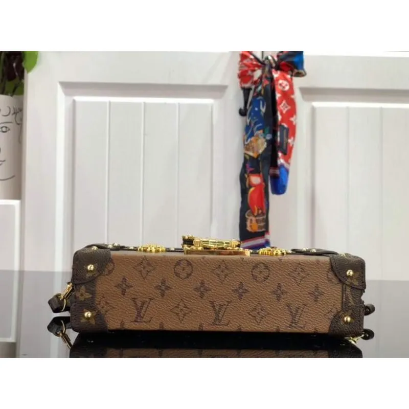 LV M44154 Louis Vuitton Petite Malle Monogram Reverse M44199 Bag