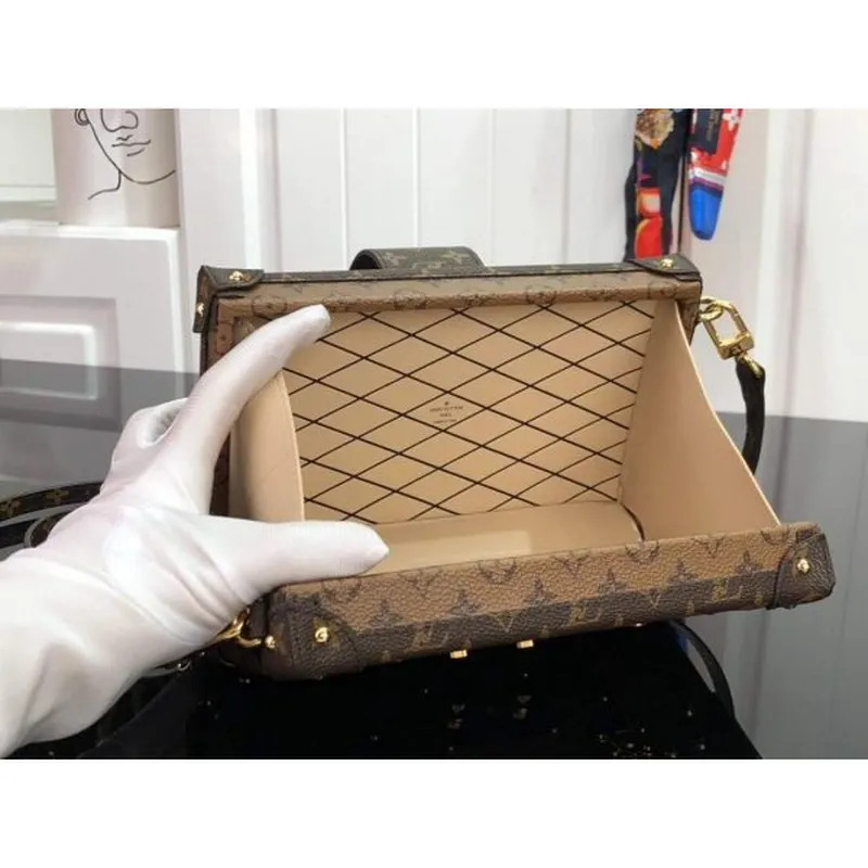 LV M44154 Louis Vuitton Petite Malle Monogram Reverse M44199 Bag