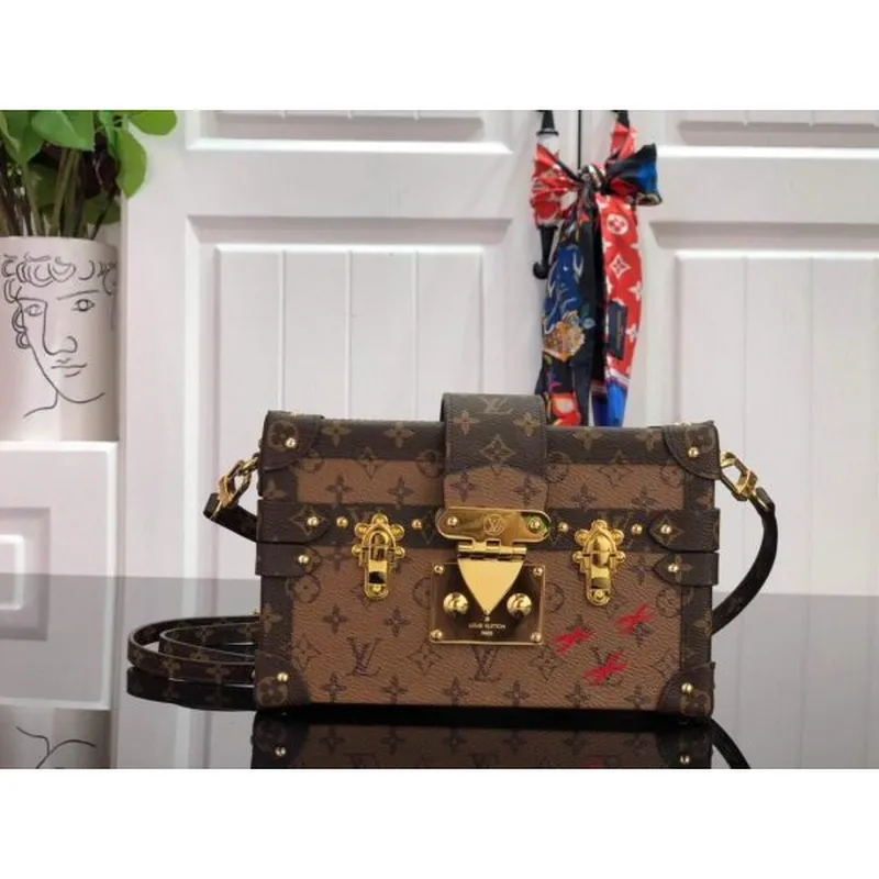 LV M44154 Louis Vuitton Petite Malle Monogram Reverse M44199 Bag