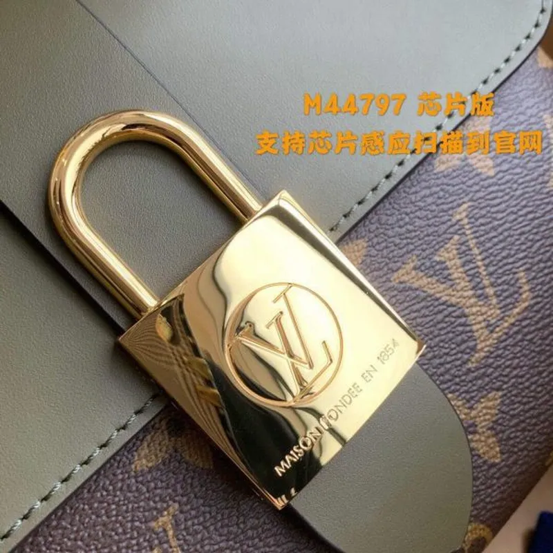 LV M44080 Louis Vuitton Locky BB Monogram Green M44654 Bag