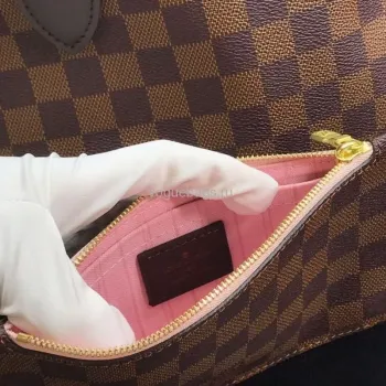 LV M41359 Louis Vuitton Neverfull PM Damier Ebene M41245 Bag Pink
