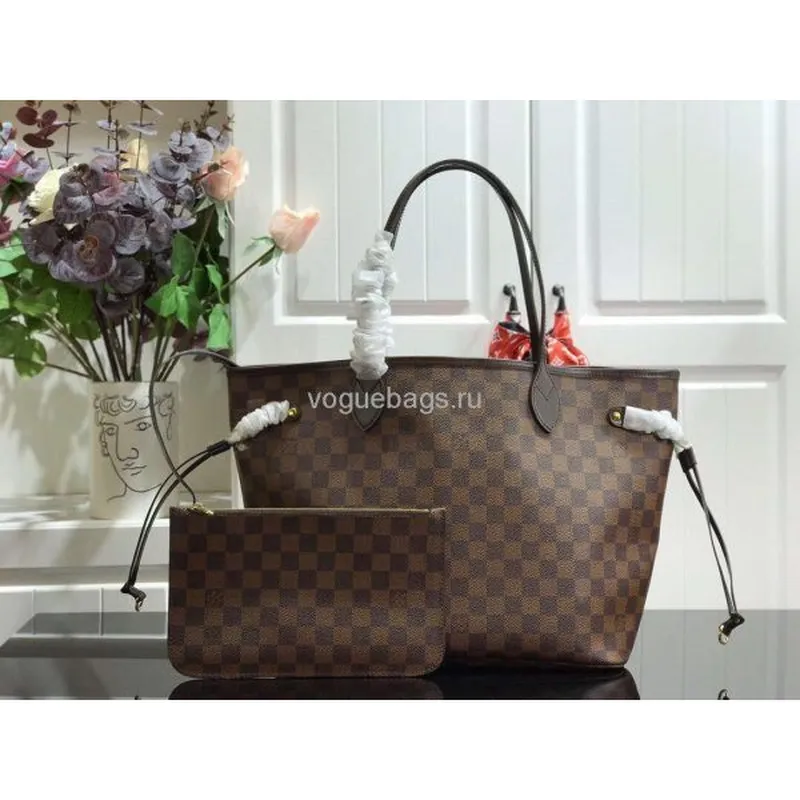 LV M41358 Louis Vuitton Neverfull MM Damier Ebene N41603 Bag