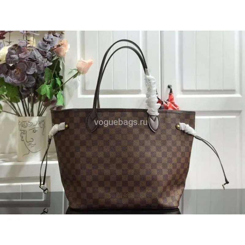 LV M41358 Louis Vuitton Neverfull MM Damier Ebene N41603 Bag