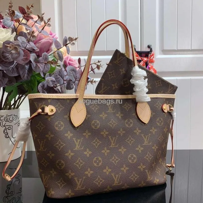 LV M41245 Louis Vuitton Neverfull PM Monogram N41362 Bag Beige