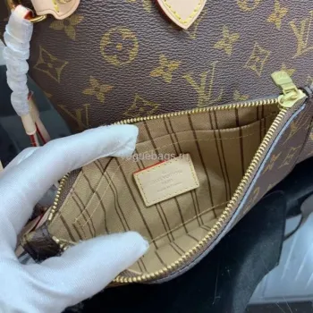 LV M41245 Louis Vuitton Neverfull PM Monogram N41362 Bag Beige