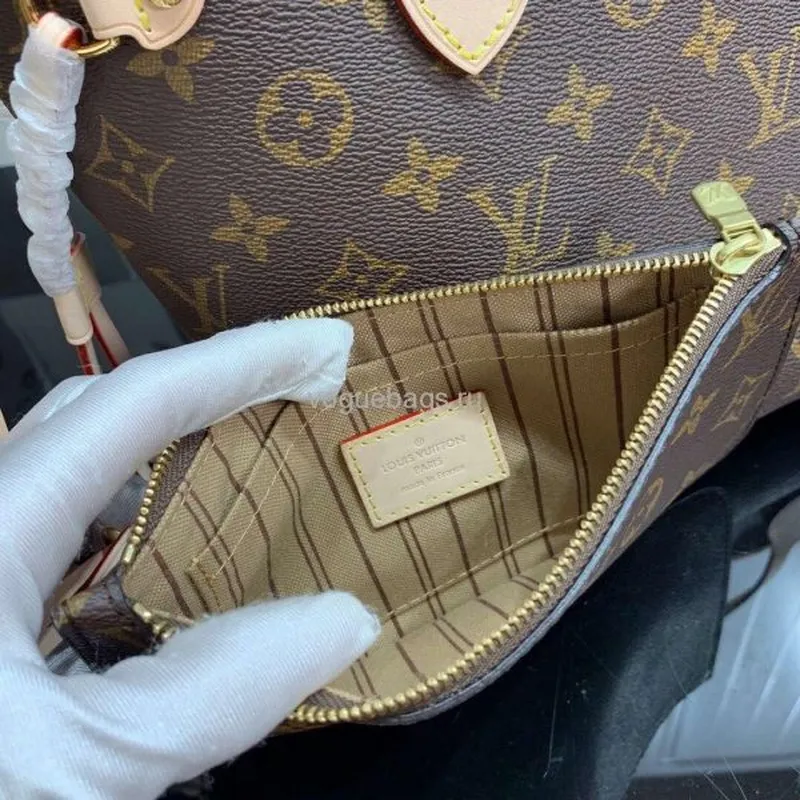 LV M41245 Louis Vuitton Neverfull PM Monogram N41362 Bag Beige