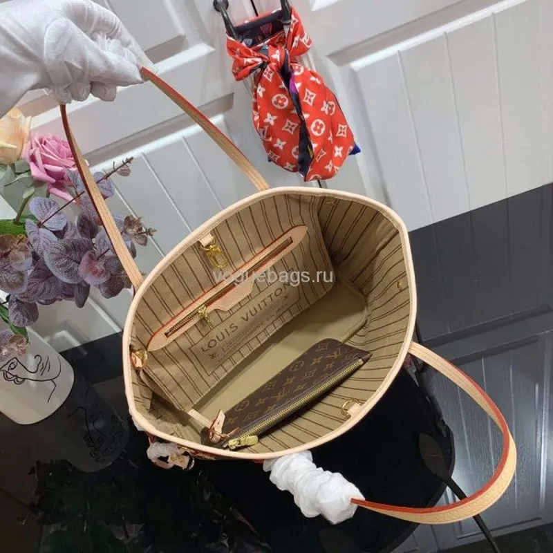 LV M41245 Louis Vuitton Neverfull PM Monogram N41362 Bag Beige