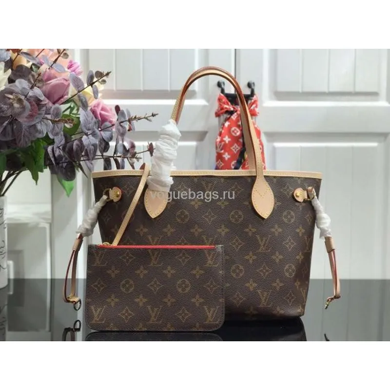 LV M41245 Louis Vuitton N41362  Neverfull PM Monogram Bag Red