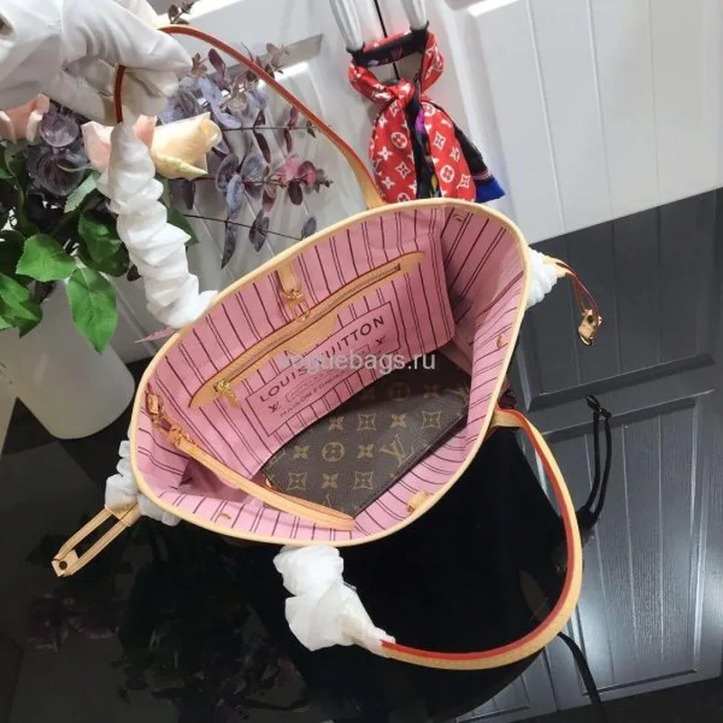 LV M41245 Louis Vuitton N41362  Neverfull PM Monogram Bag Pink