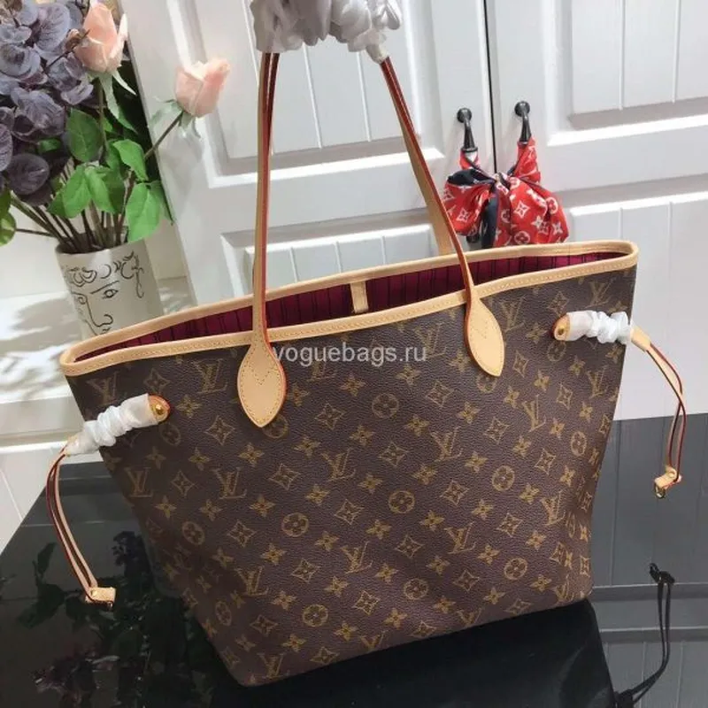 LV M41178 Louis Vuitton Neverfull MM Monogram M41177 Bag Pulm