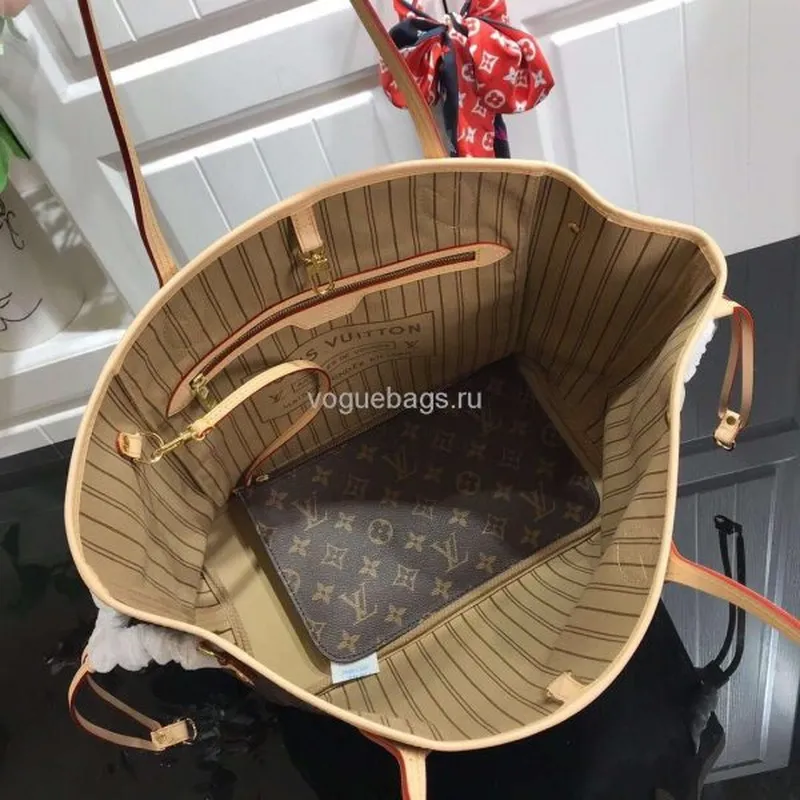 LV M40995 Louis Vuitton Neverfull MM Monogram M41178 Bag Beige