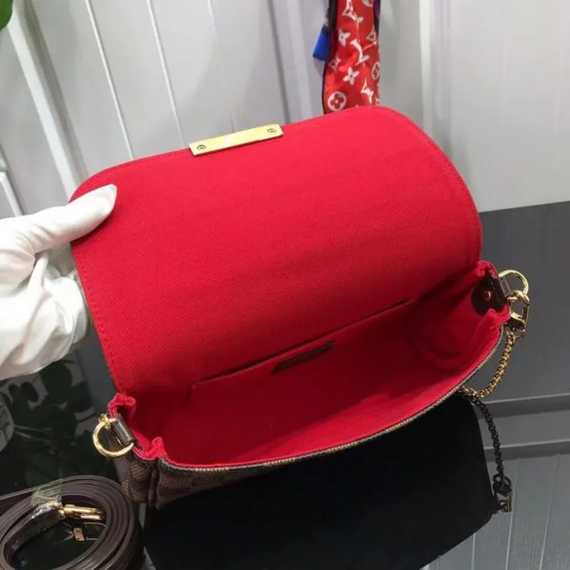 LV M40718 Louis Vuitton Favorite Mm M40717 Handbag Damier Ebene Canvas