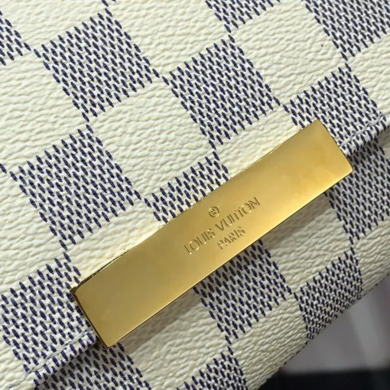 LV M40718 Louis Vuitton Favorite Mm M40717 Handbag Damier Azur Canvas