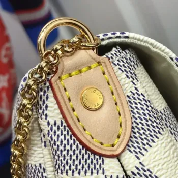 LV M40718 Louis Vuitton Favorite Mm M40717 Handbag Damier Azur Canvas