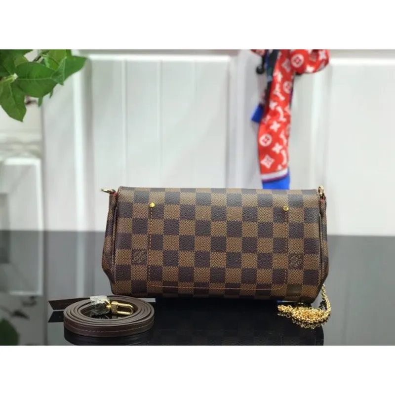 LV M40717 Louis Vuitton Favorite Pm M40718 Handbag Damier Ebene Canvas