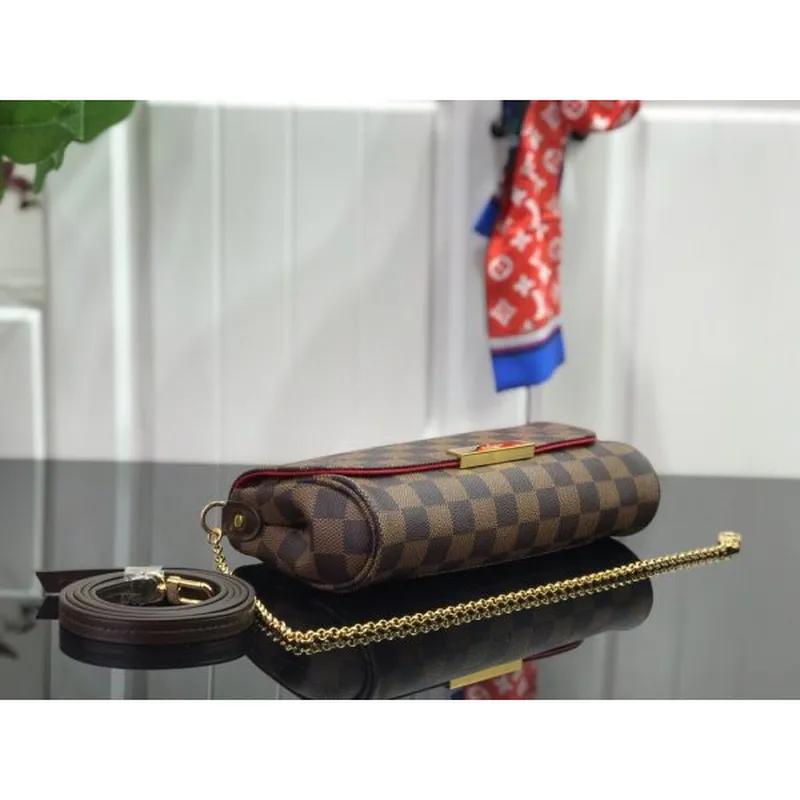 LV M40717 Louis Vuitton Favorite Pm M40718 Handbag Damier Ebene Canvas