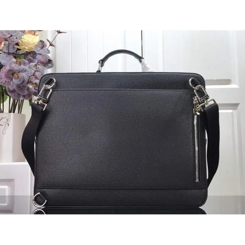 LV M30769 Louis Vuitton Briefcase Backpack Taiga Black