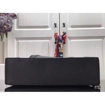 LV M30769 Louis Vuitton Briefcase Backpack Taiga Black