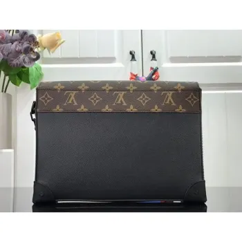 LV M30583 Louis Vuitton Pochette Voyage Steamer Bag Black
