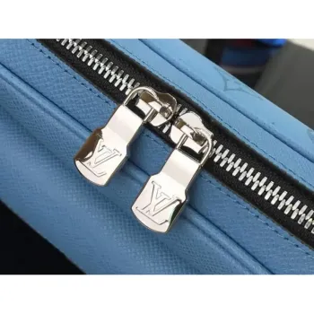 LV M30242 Louis Vuitton Outdoor Messenger Taiga Leather Blue