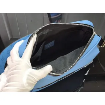 LV M30242 Louis Vuitton Outdoor Messenger Taiga Leather Blue