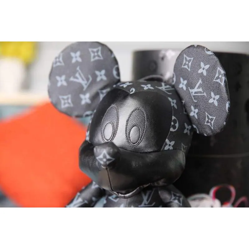 LV Louis Vuitton X Mickey Mouse Plush Thing Bag Monogram Black