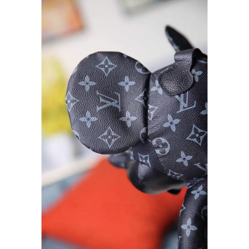 LV Louis Vuitton X Mickey Mouse Plush Thing Bag Monogram Black