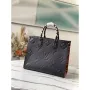 Louis Vuitton M58522 LV M58521 OnTheGo MM Monogram Empreinte Tote Bag Black