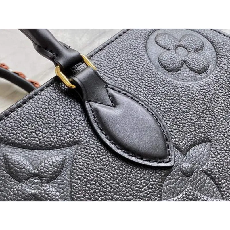 Louis Vuitton M58522 LV M58521 OnTheGo MM Monogram Empreinte Tote Bag Black