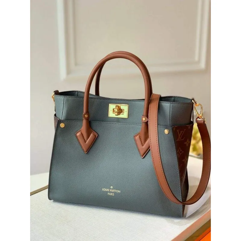 Louis Vuitton M55302 LV M53823 on my side MM M53825  High end Leathers Bag Gray