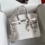 Hermes Diamond Birkin 25cm In Himalaya Niloticus Crocodile Skin