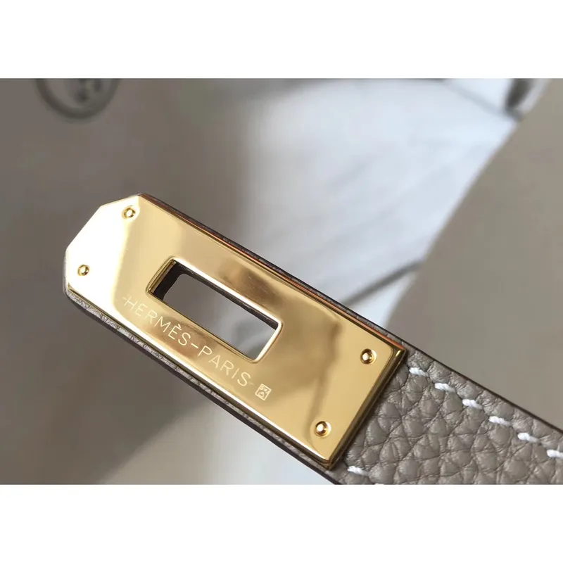 Hermes Grey Clemence Birkin 30cm Bag