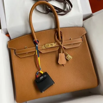 Hermes Birkin 35 Retourne in Gold Epsom Calfskin — Timeless Luxury and Craftsmanship