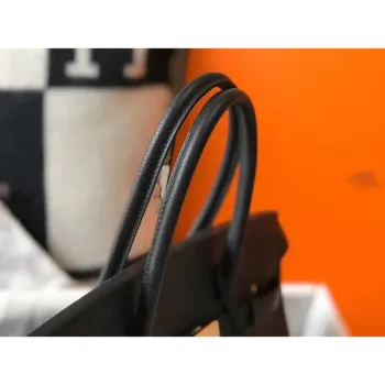 Hermes Black Clemence Birkin 35cm Bag