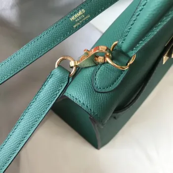 Kelly 25cm Sellier Bag In Malachite Epsom Leather