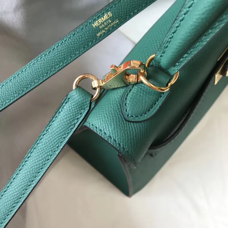 Kelly 25cm Sellier Bag In Malachite Epsom Leather