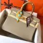 Hermes Tourterelle Birkin 30cm Epsom Handmade Bag