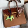 Hermes Touch Birkin 30 Bag In Gold Clemence and Shiny Niloticus Crocodile Skin