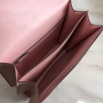 Hermes 2002 20cm Bag In Rose Sakura Evercolor Calfskin