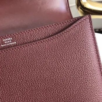 Hermes 2002 20cm Bag In Bordeaux Evercolor Calfskin